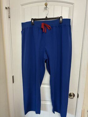 Figs High Waisted Livingston Scrub Pants In Royal Blue Size 4XLP 41” x 29”